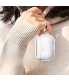 Ohišje Ohišje za AirPods Pro 2 TPU z obeskom za ključe Transparent