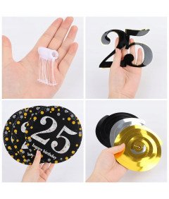 Rojstnodnevna dekoracija za 25. rojstni dan Spirale Serpentine za obešanje