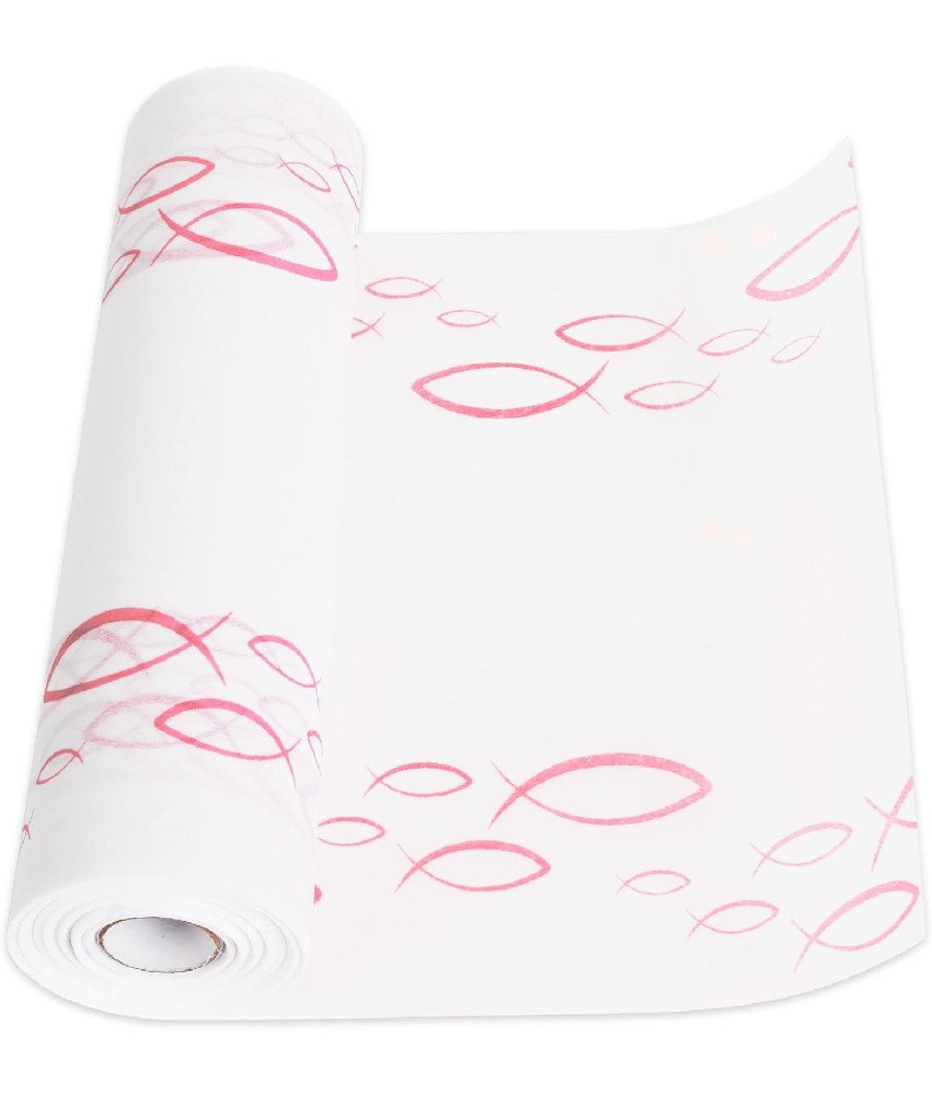 Bieżnik Obrus na Komunię Bierzmowanie Chrzest Różowy 28cm x 12m