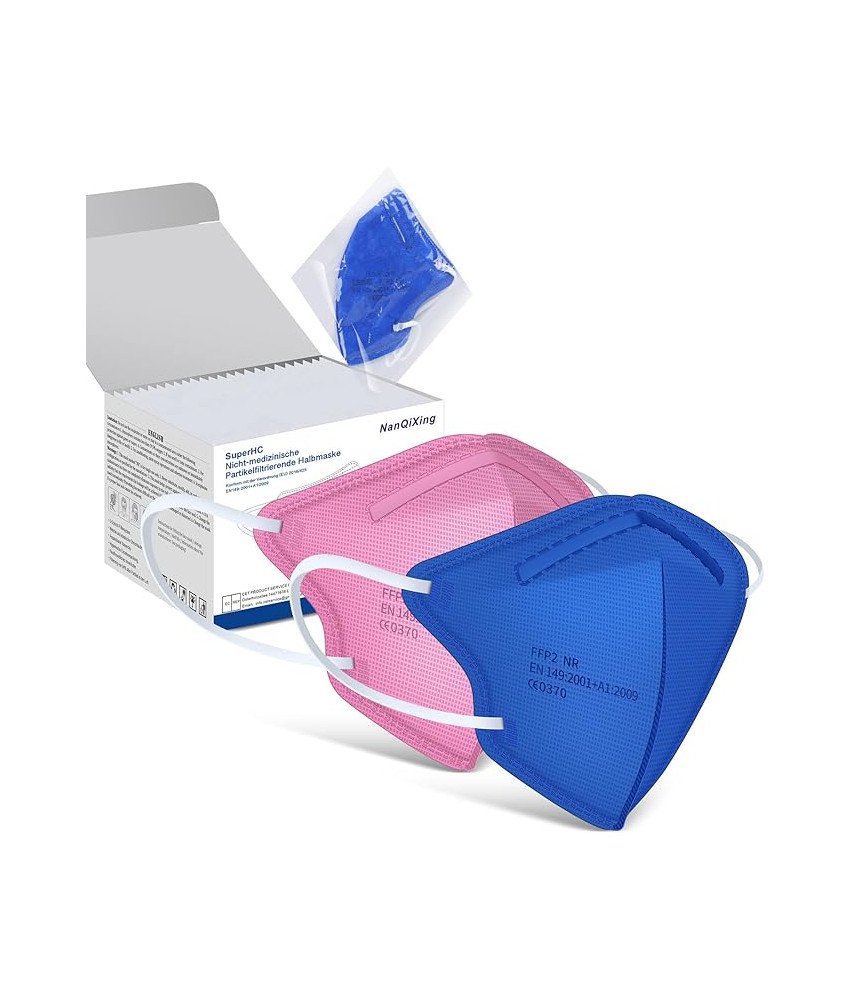 Maseczki FFP2 Małe 20 Sztuk Certyfikat CE Oddychające Filtr 5 Warstw