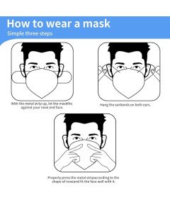 Maseczki FFP2 Małe 20 Sztuk Certyfikat CE Oddychające Filtr 5 Warstw