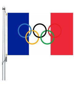 Olimpijska zastava v barvah Francije Olimpijska zastava 2024 90 x 150 cm