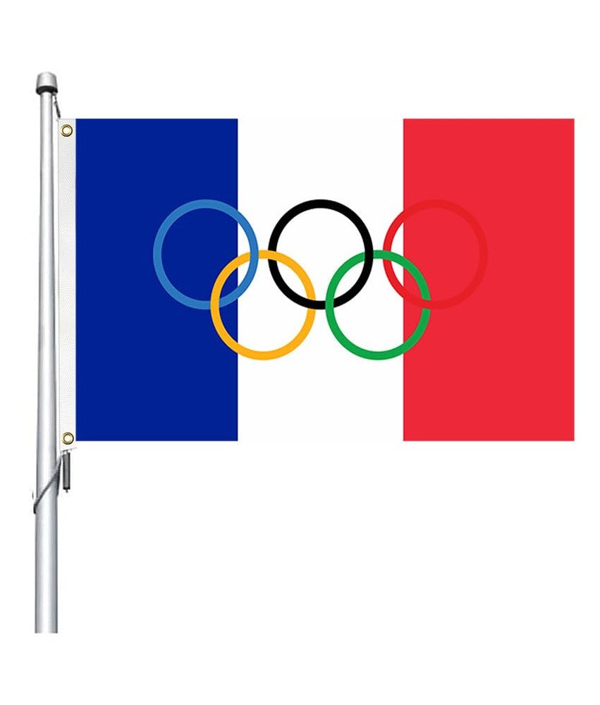 Olimpijska zastava v barvah Francije Olimpijska zastava 2024 90 x 150 cm