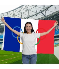 Olimpijska zastava v barvah Francije Olimpijska zastava 2024 90 x 150 cm