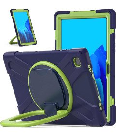 Etui do Samsung Galaxy Tab A7 z Podstawką i Paskiem na Ramię Granatowe