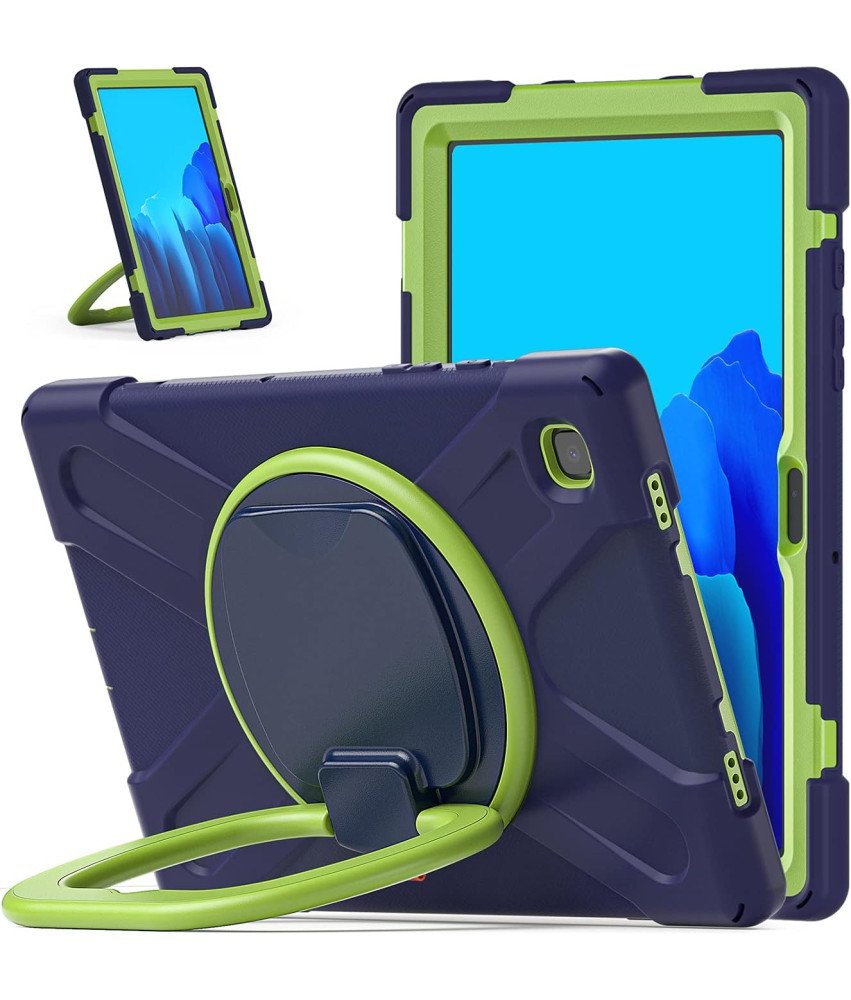 Etui do Samsung Galaxy Tab A7 z Podstawką i Paskiem na Ramię Granatowe