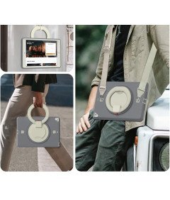 Ohišje za Samsung Galaxy Tab A7 10,4" Stojalo in naramnica sive barve