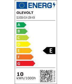 OLEVOLT LED žarnica E14, bela dnevna svetloba, 10 W, 5000 K