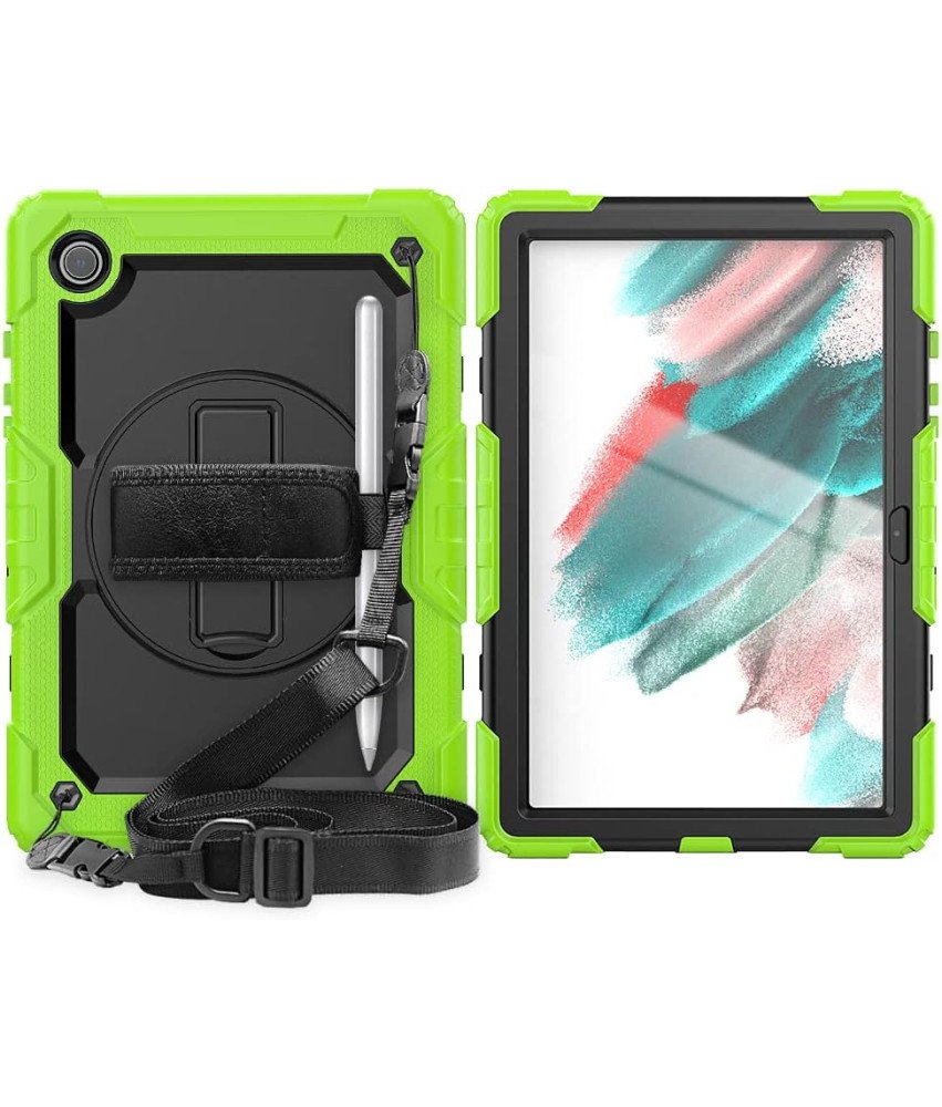 Ohišje za Samsung Galaxy Tab A 8.0" Stojalo in trak za ramo zeleno