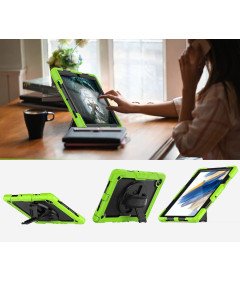 Ohišje za Samsung Galaxy Tab A 8.0" Stojalo in trak za ramo zeleno