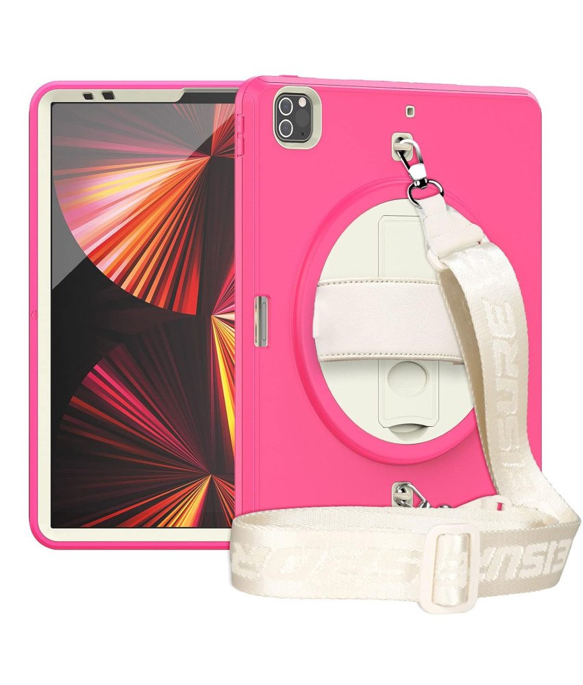 Ohišje za iPad Pro 3/2/1 11" s stojalom in naramnico Roza