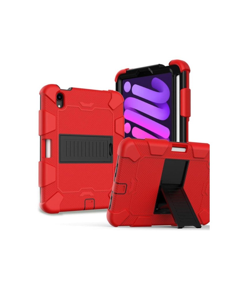 Etui do iPad Mini 6 8.3" z Podstawką i Paskiem na Ramię Czerwone