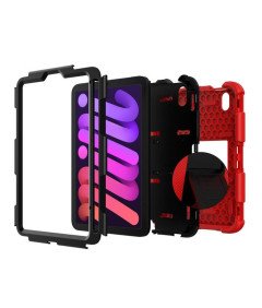 Etui do iPad Mini 6 8.3" z Podstawką i Paskiem na Ramię Czerwone