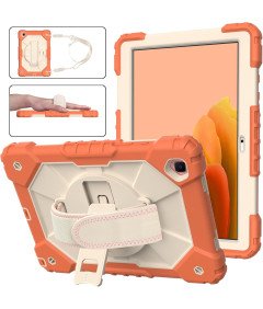 Ohišje za iPad 9/8 10,2" s stojalom in ramenskim pasom oranžno