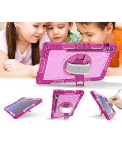 Ohišje za Samsung Tab S7/S8 11" s stojalom in naramnico roza