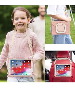 Ohišje za Amazon Fire HD 10 Plus s stojalom in naramnico roza