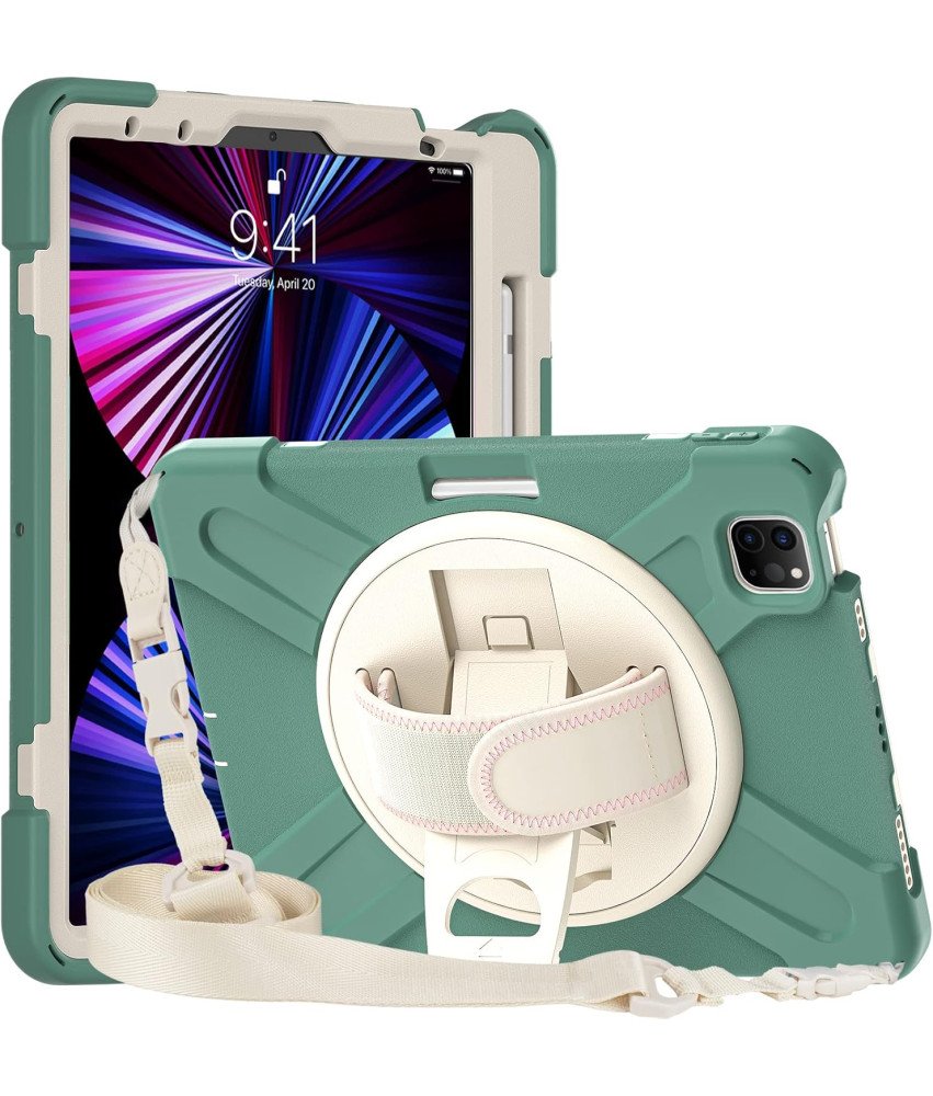 Etui do iPad Pro 11” z Podstawką i Paskiem na Ramię Zielone