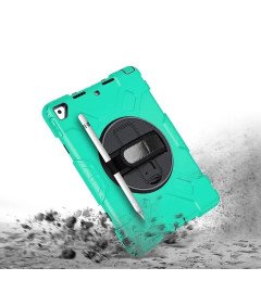 Etui do iPad 9/8/7 10.2" Pancerne z Obrotową Podstawką Miętowe