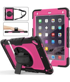 Etui do iPad Mini 5/Mini 4 7.9" z Podstawką i Paskiem na Ramię Różowe