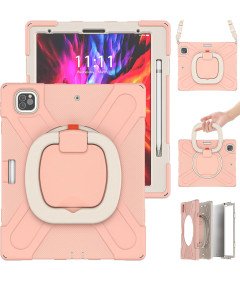 Etui do iPad Pro 12.9" z Podstawką i Paskiem na Ramię Różowe
