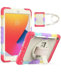 Etui do iPad 8/7 10.2" z Podstawką i Paskiem na Ramię Kolorowe