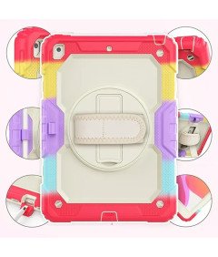 Etui do iPad 8/7 10.2" z Podstawką i Paskiem na Ramię Kolorowe