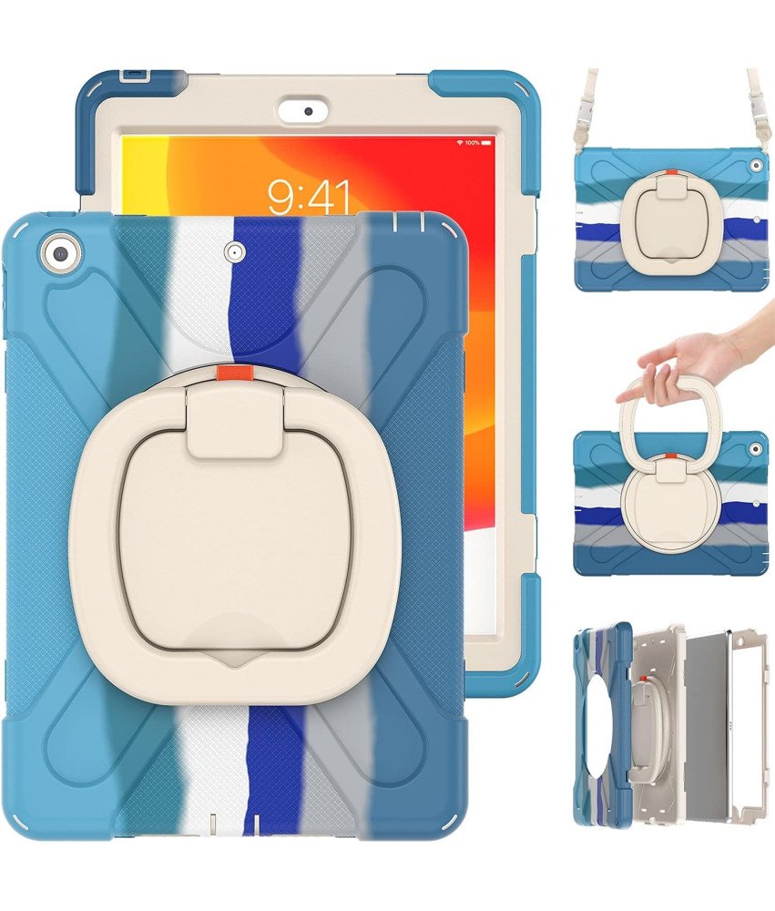 Ohišje za iPad Air 2/Pro 9,7" s stojalom in naramnico Modro