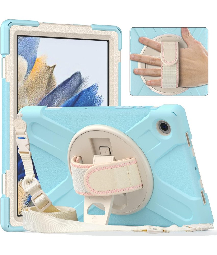 Etui do Samsung Galaxy Tab A8 10.5" z Paskiem na Ramię Niebieskie