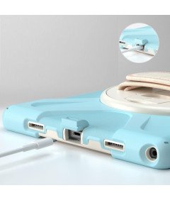 Etui do Samsung Galaxy Tab A8 10.5" z Paskiem na Ramię Niebieskie