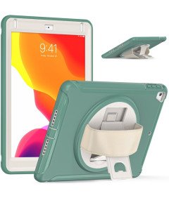 Ohišje za iPad Air 2/Air 1/Pro 9,7" z vrtljivim stojalom, zeleno