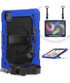Etui do iPad Pro 5/4/3 12.9 z Podstawką i Paskiem na Ramię Niebieskie