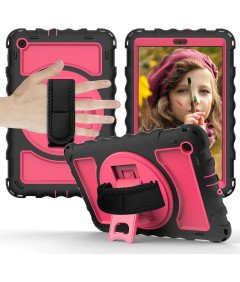Etui do iPad 6/5 9.7” z Podstawką i Paskiem na Ramię Różowe
