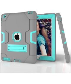 Oklepni etui za iPad Mini 5/Mini 4 s stojalom sive barve