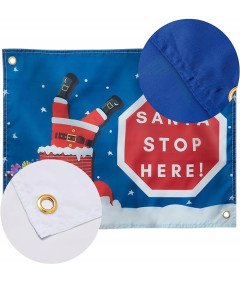 Božični dekorativni transparent z napisom "Santa Stop Here" 45x60CM 2 kosa