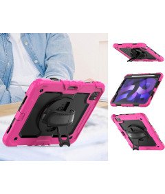 Etui do iPad Pro 11/Air 5/4 z Podstawką i Paskiem na Ramię Różowe