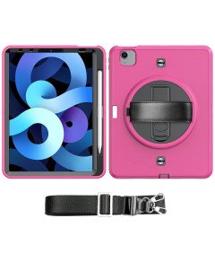 Etui do iPad 6/5 9.7” z Podstawką i Paskiem na Ramię Różowe