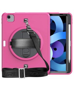 Etui do iPad 6/5 9.7” z Podstawką i Paskiem na Ramię Różowe