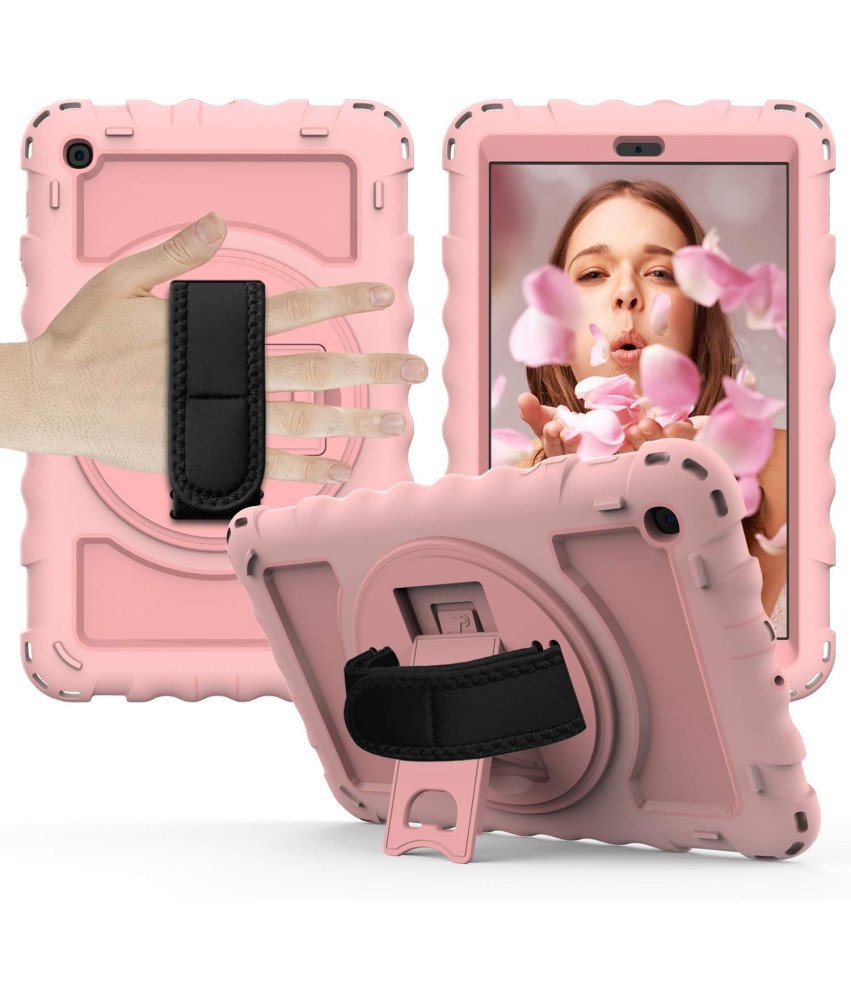 Etui do Samsung Galaxy Tab A 8.4" Podstawka i Pasek na Ramię Różowe