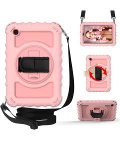 Etui do Samsung Galaxy Tab A 8.4" Podstawka i Pasek na Ramię Różowe