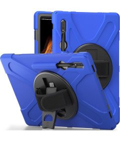 Etui do Samsung Galaxy Tab S8 z Podstawką i Pasek na Ramię Niebieskie