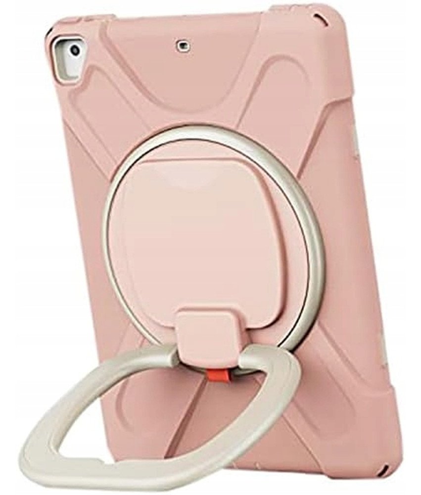 Etui do iPad 6/Air 2 z Podstawką i Paskiem na Ramię Różowe