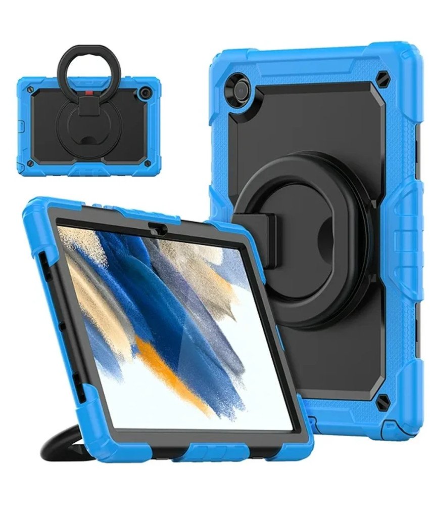 Ohišje za Samsung Galaxy Tab A8 10,5" z vrtljivim stojalom modro