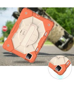 Etui do iPad Air 4/5 10,9” z Podstawką i Paskiem na Ramię Pomarańczowe