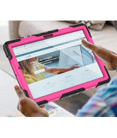 Ohišje za Samsung Galaxy Tab A8 10,5" Stojalo in naramnica roza