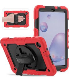 Ohišje za Samsung Galaxy Tab A 8,4" Stojalo in naramnica rdeče barve