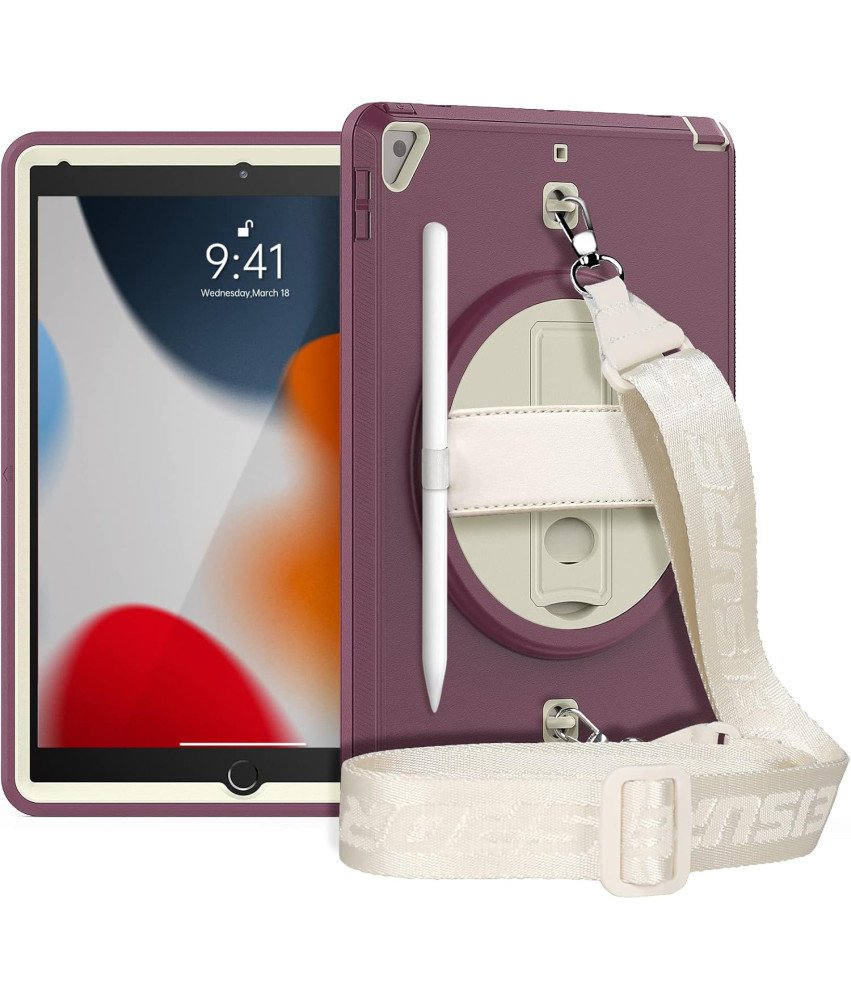 Ohišje za iPad Mini 5/4 7,9" s stojalom in naramnico Vijolična