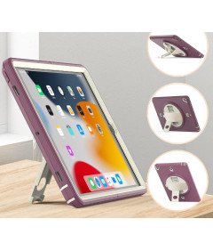 Etui do iPad Mini 5/4 7.9" z Podstawką i Paskiem na Ramię Fioletowe