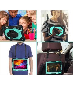 Etui do iPad Pro 11 z Podstawką i Paskiem na Ramię Zielone
