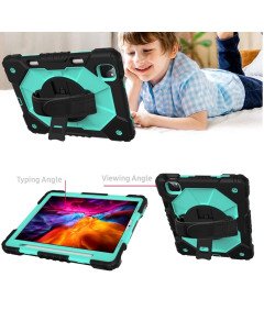 Etui do iPad Pro 11 z Podstawką i Paskiem na Ramię Zielone