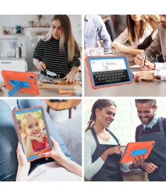 Etui do Samsung Galaxy Tab A 8.0" Pancerne z Podstawką Pomarańczowe